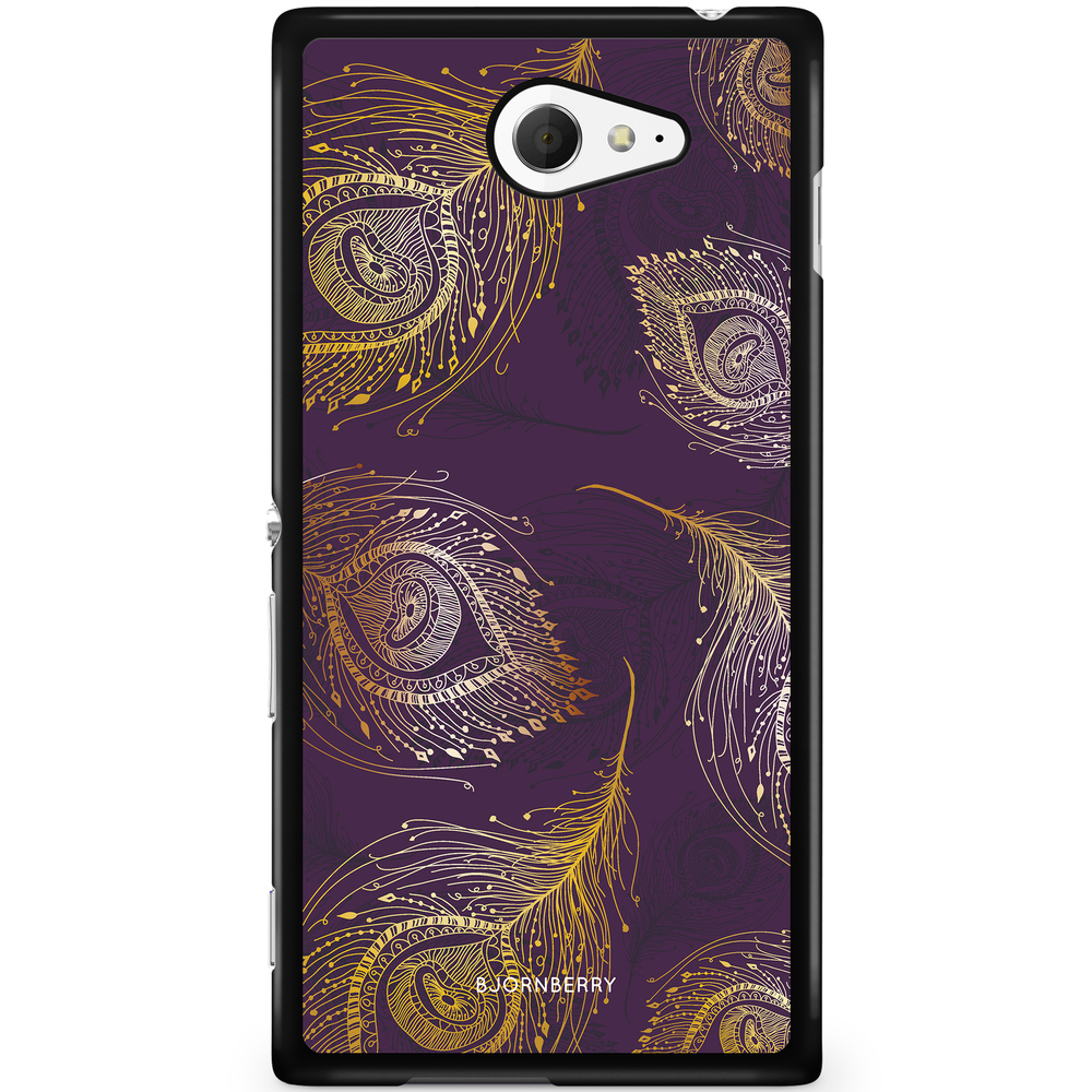Sony Xperia M2 Aqua Case - Peacock Feathers