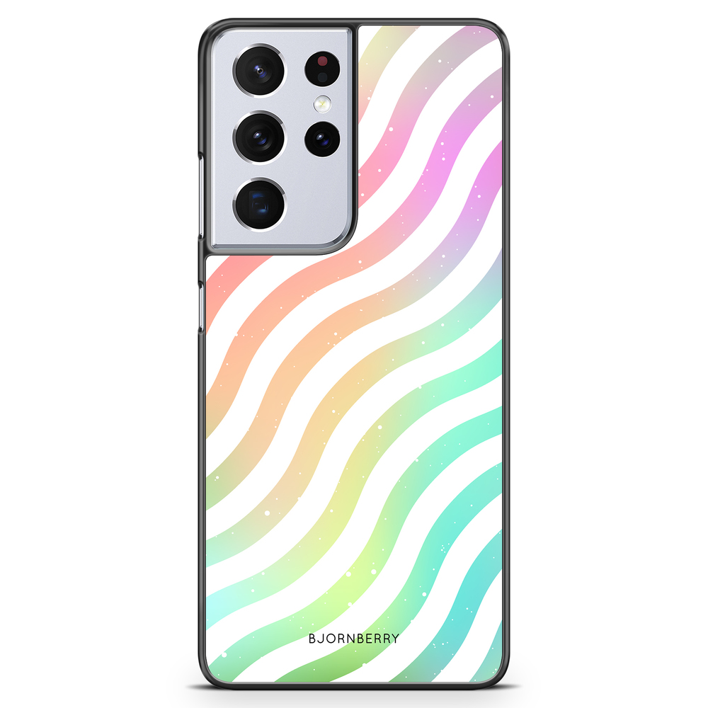Samsung Galaxy S21 Ultra Case - Wavy Rainbow
