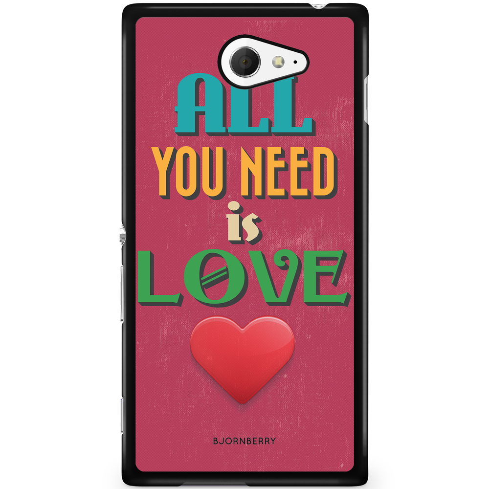 Sony Xperia M2 Aqua Case - All You Need Is Love
