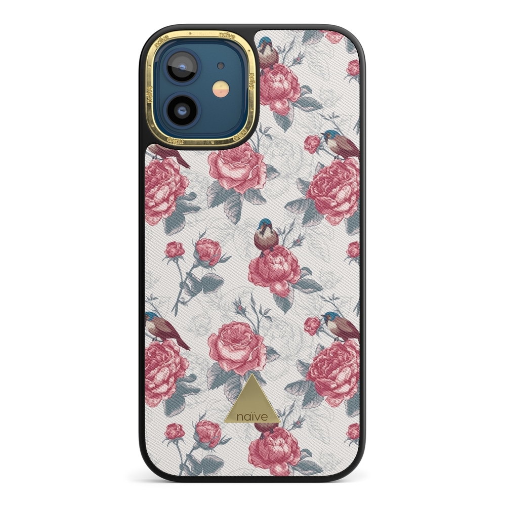 Naive iPhone 12 Mini Case - Roses & Birds