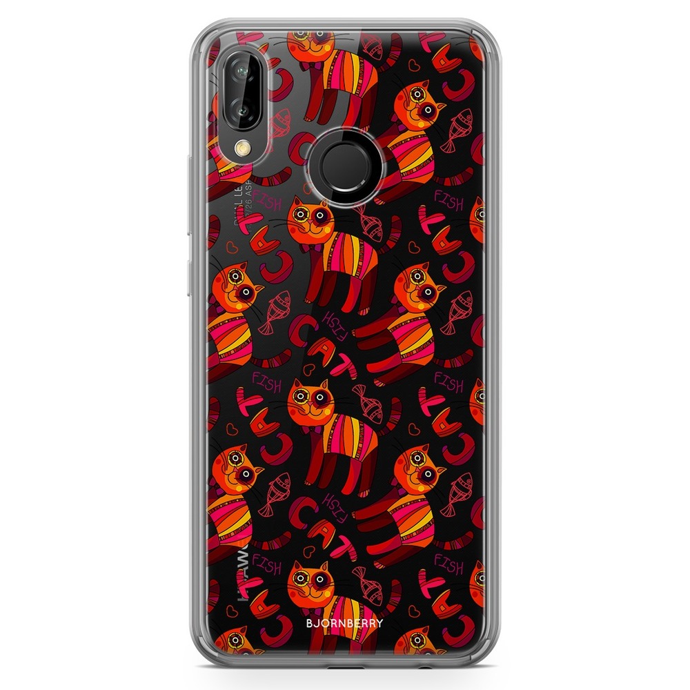Huawei P20 Lite Fashion Case - Cat & Fish