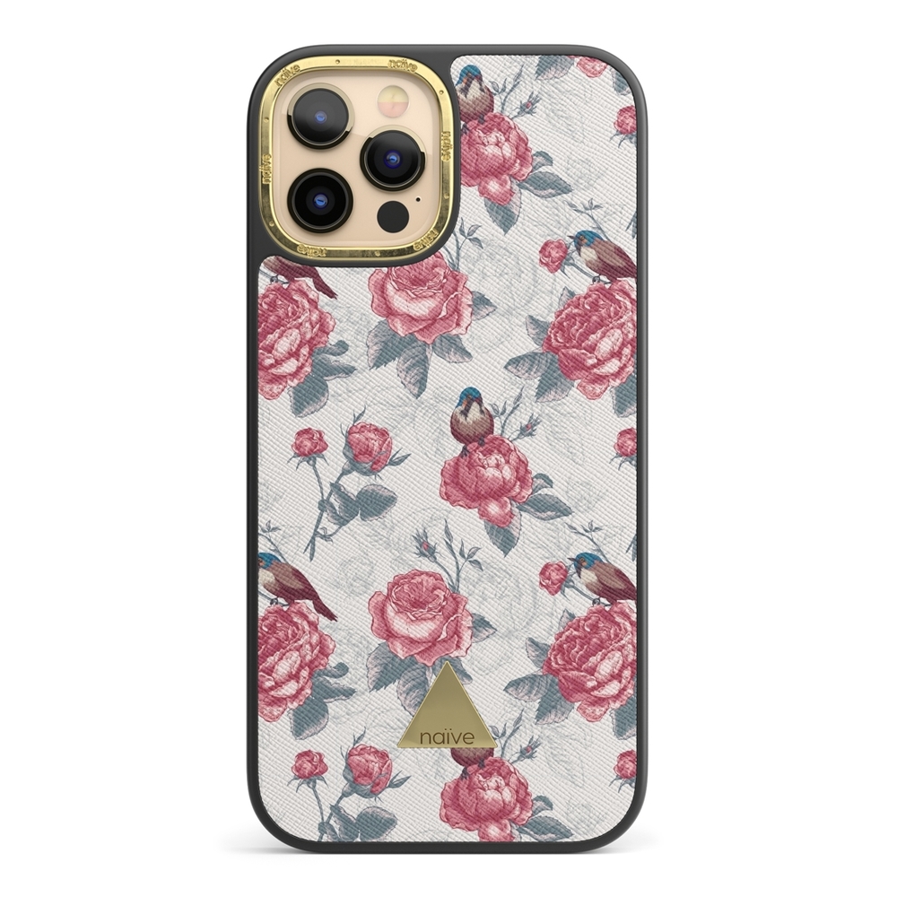 Naive iPhone 12 Pro Case - Roses & Birds