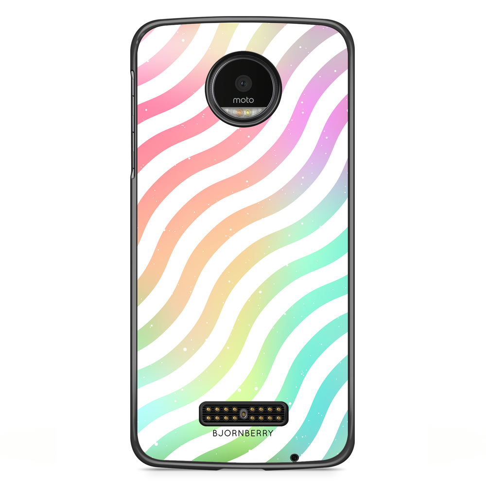 Moto Z2 Play Case - Wavy Rainbow