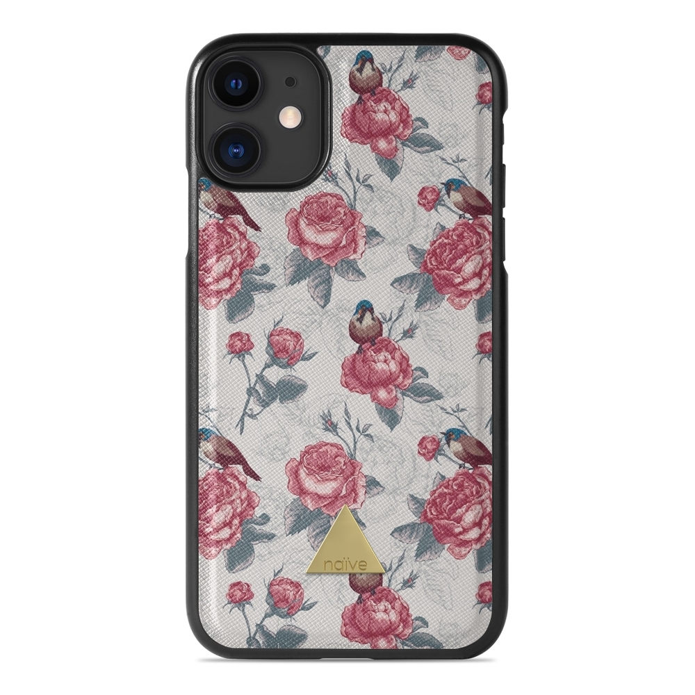Naive iPhone 11 Case - Roses & Birds