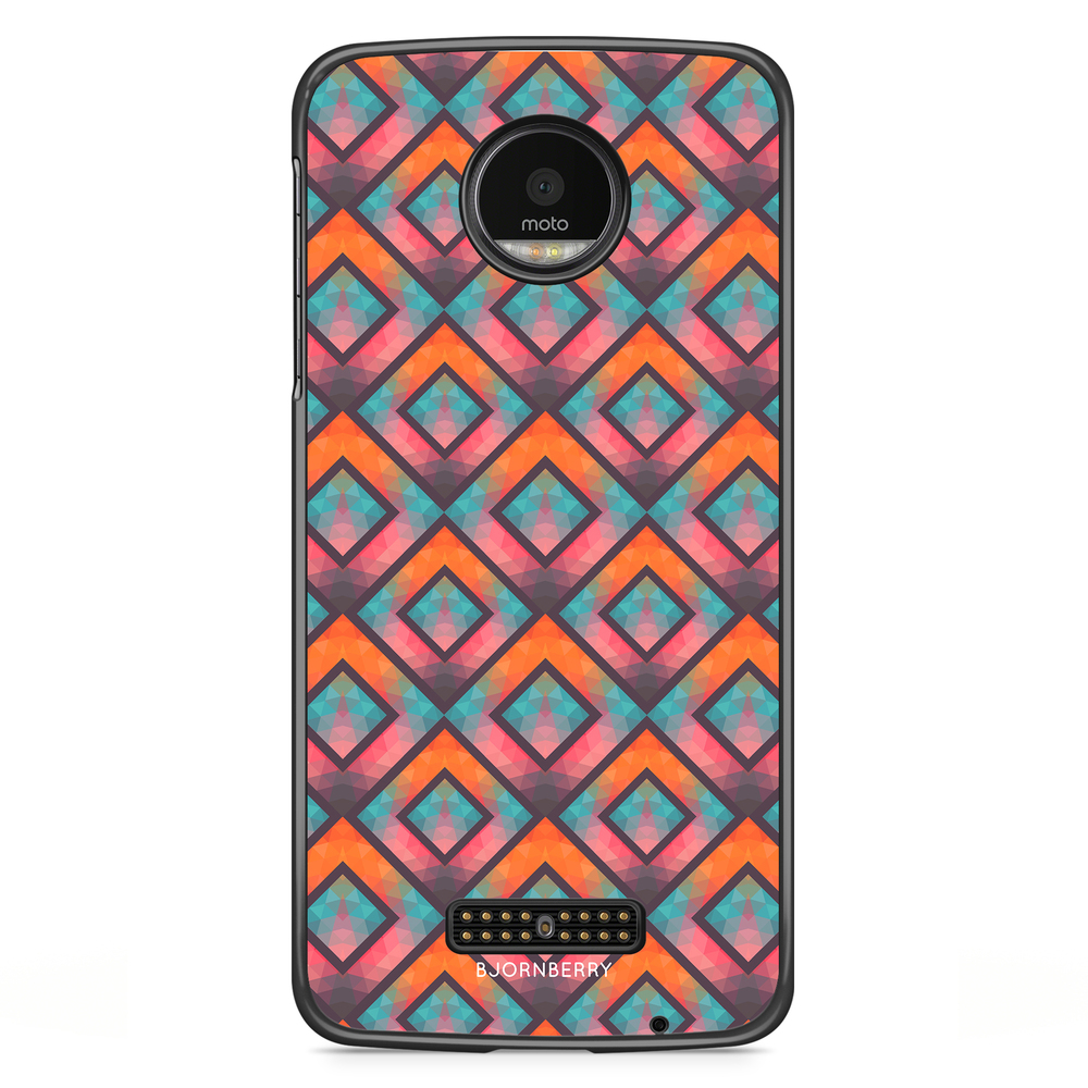Moto Z2 Play Case - Retro Squares