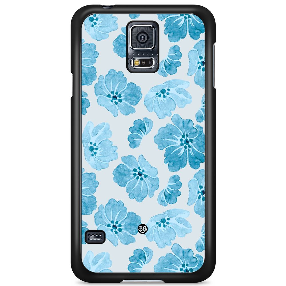 Samsung Galaxy S5/S5 NEO Case - WILD BLOOM - Blue Petals