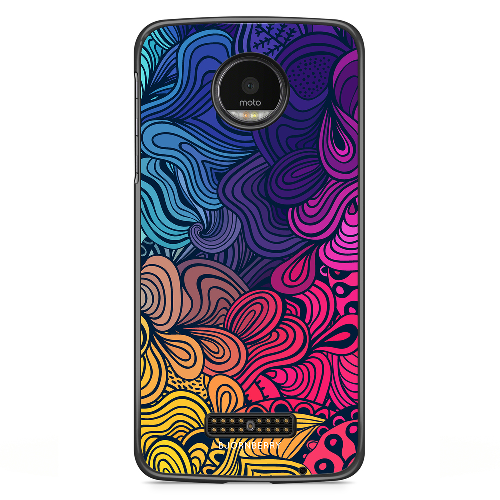 Moto Z2 Play Case - Retro Flowers