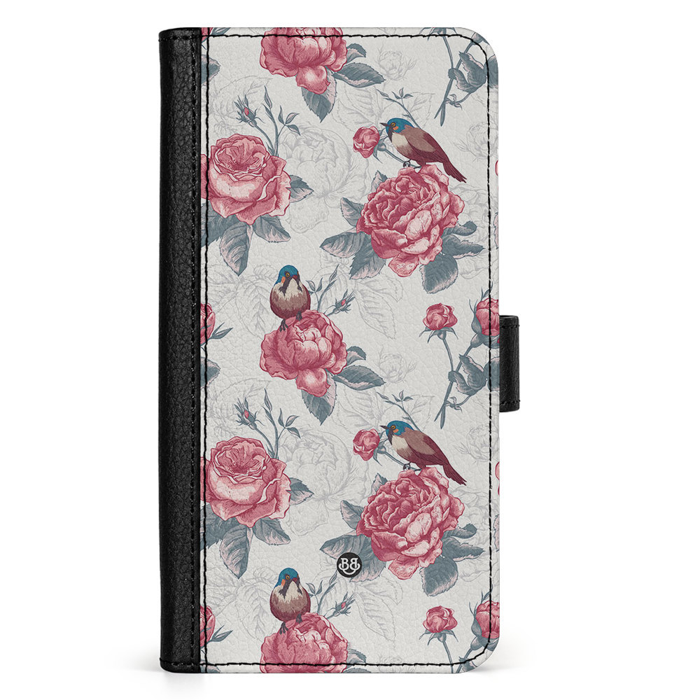Nothing Phone (2) Wallet Case - Roses and Birds