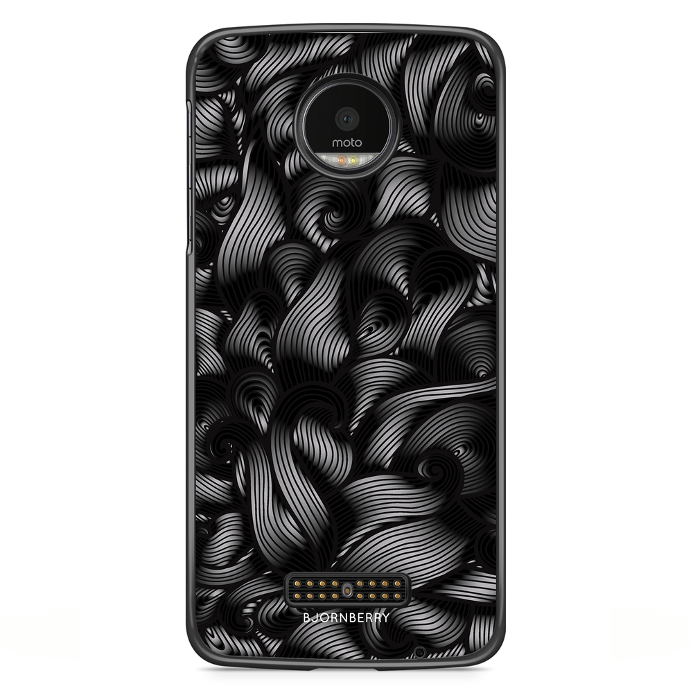 Moto Z2 Play Case - Black Waves