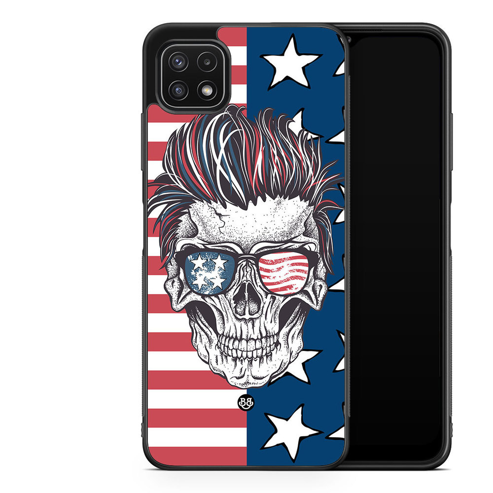 Samsung Galaxy A22 5G Case - USA Skull