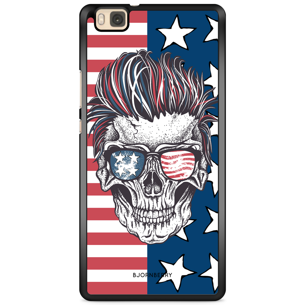 Huawei P8 Lite Case - USA Skull