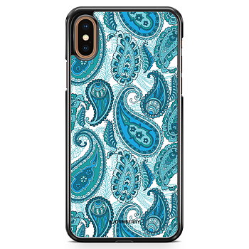 iPhone XS Max Skal - Blå Paisley
