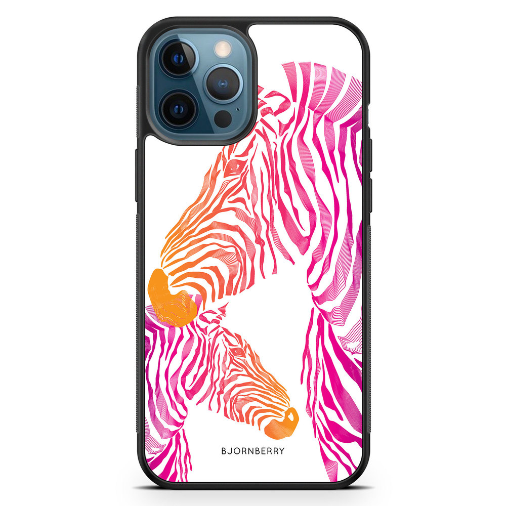 iPhone 12 Pro Case - Pink Zebras