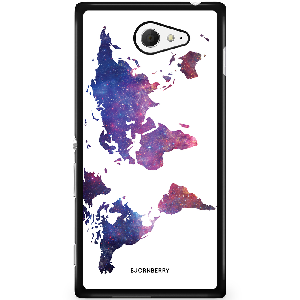Sony Xperia M2 Aqua Case - World Map Space
