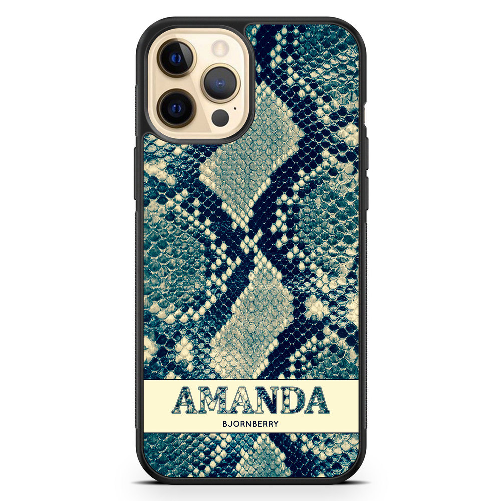 iPhone 12 Pro Max Custom Case - Custom Blue Snake