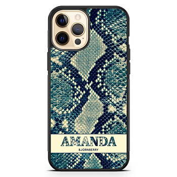 iPhone 12 Pro Max Custom Case - Custom Blue Snake