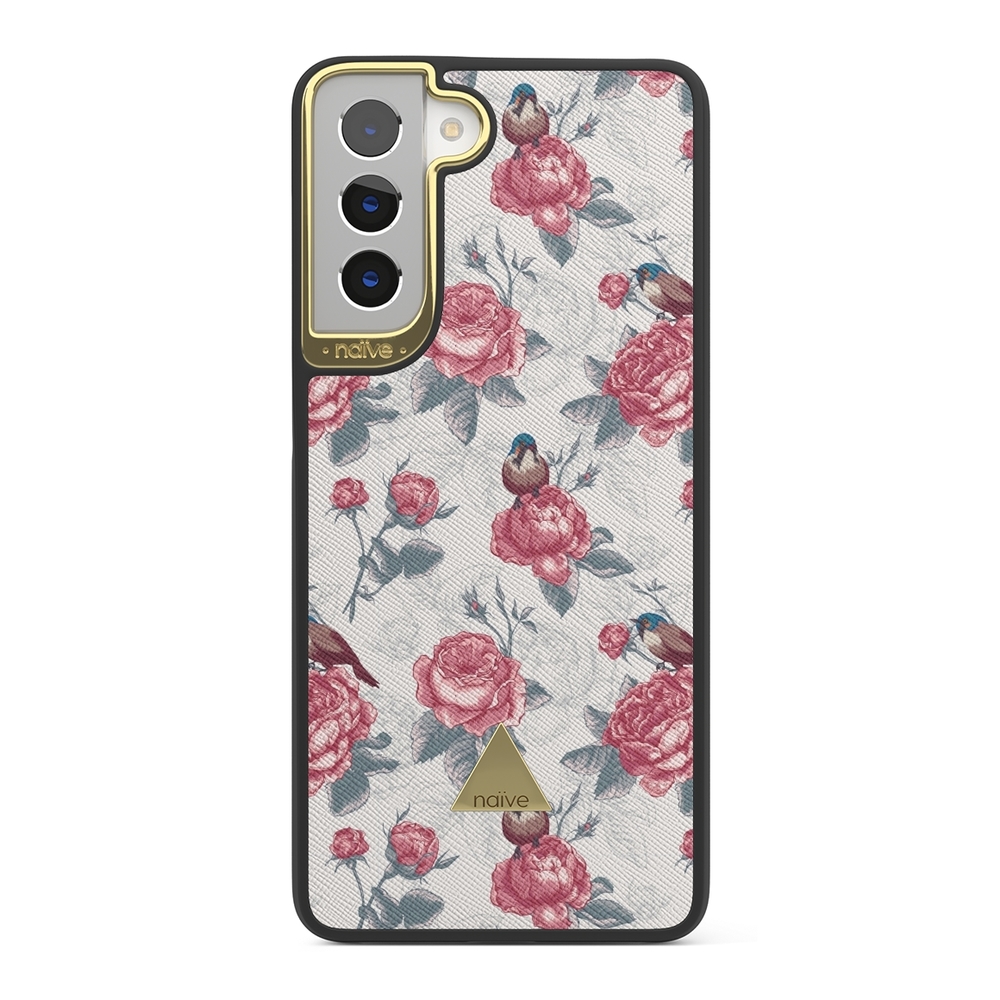 Naive Samsung Galaxy S21 Case - Roses & Birds