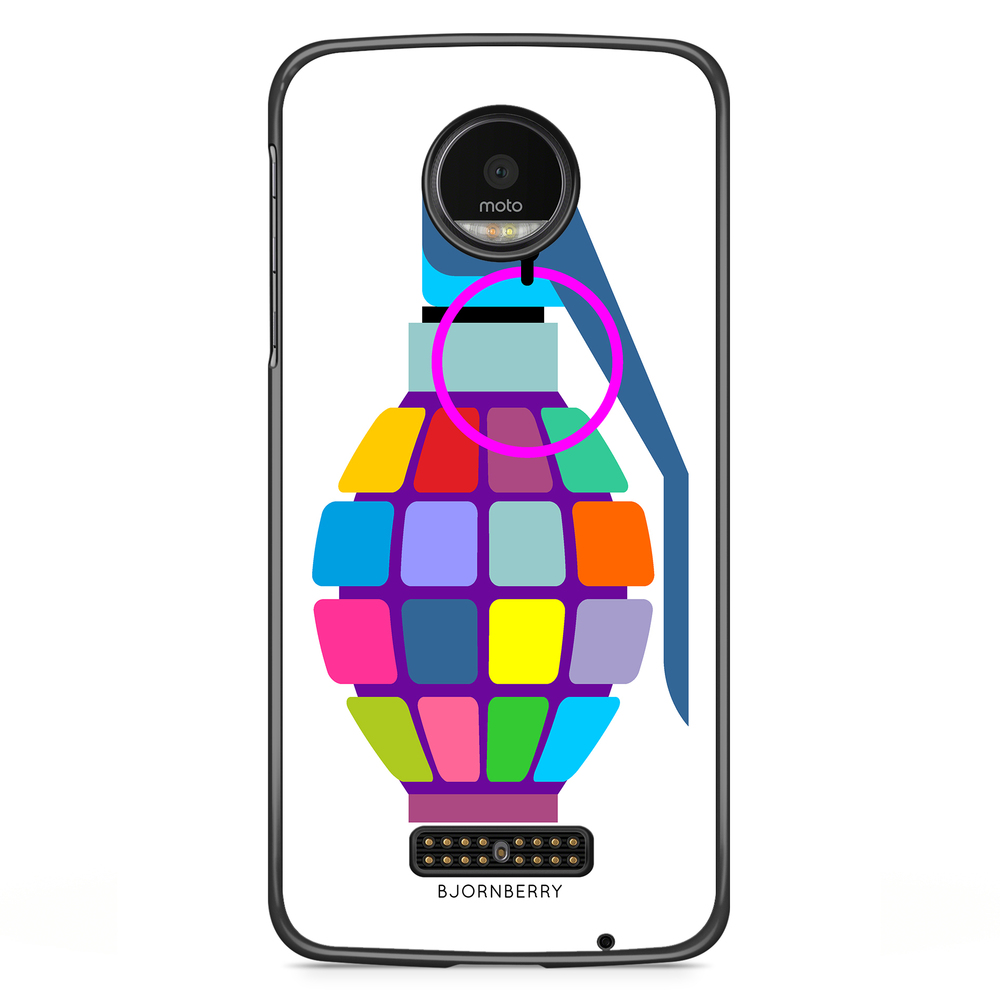 Moto Z2 Play Case - Color Hand Granade