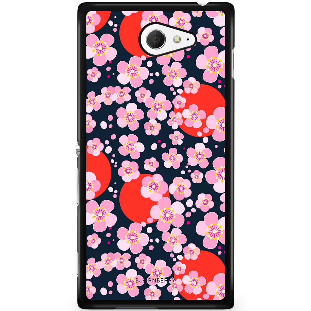 Sony Xperia M2 Aqua Case - Japanese Flowers