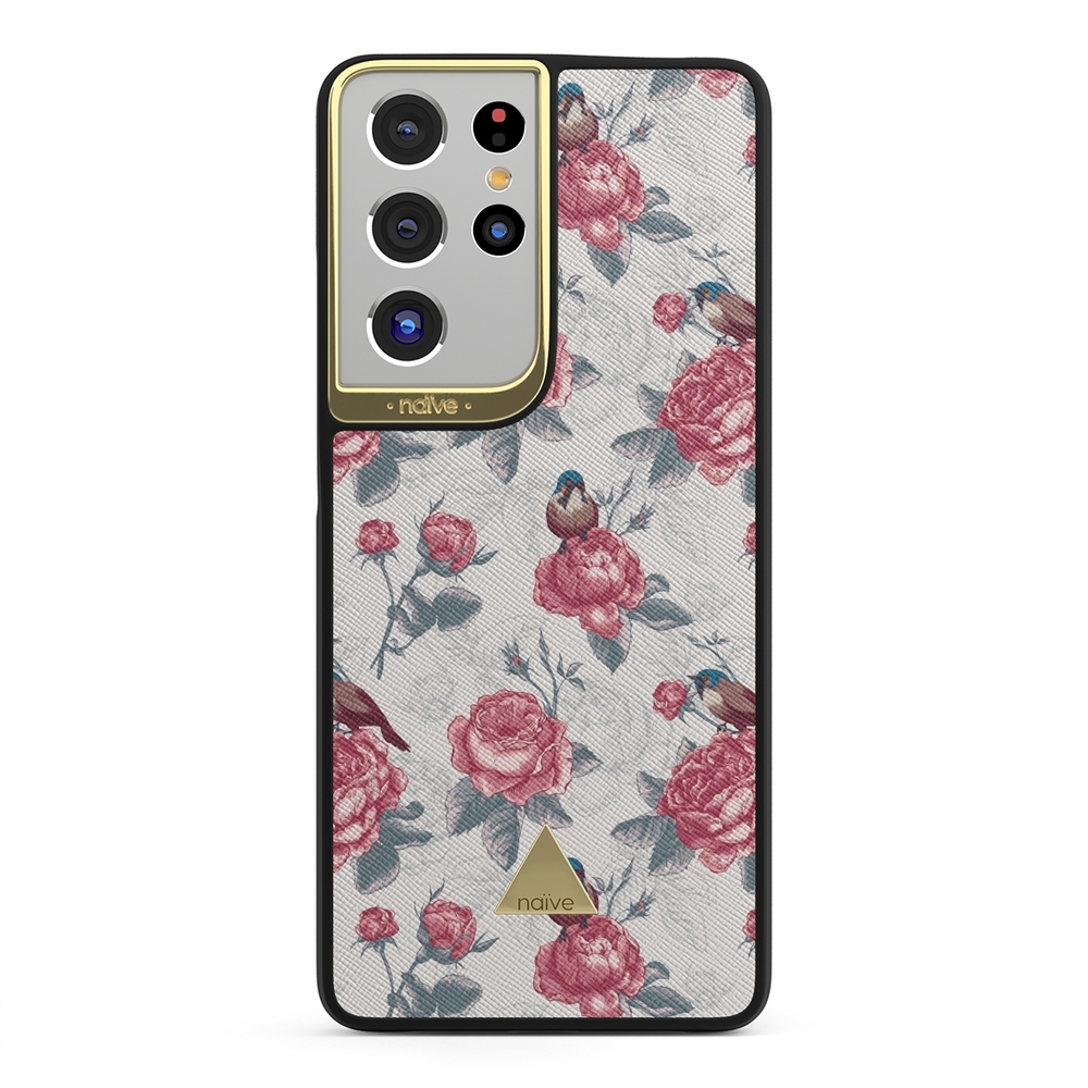 Naive Samsung Galaxy S21 Ultra Case - Roses & Birds
