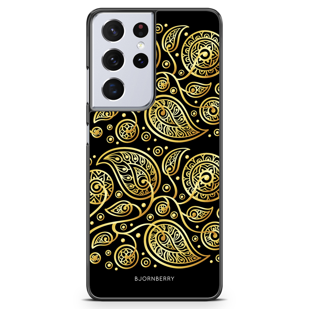 Samsung Galaxy S21 Ultra Case - Gold Flowers