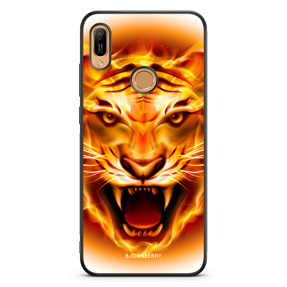 Huawei Y6 2019 Case - Flames Tiger