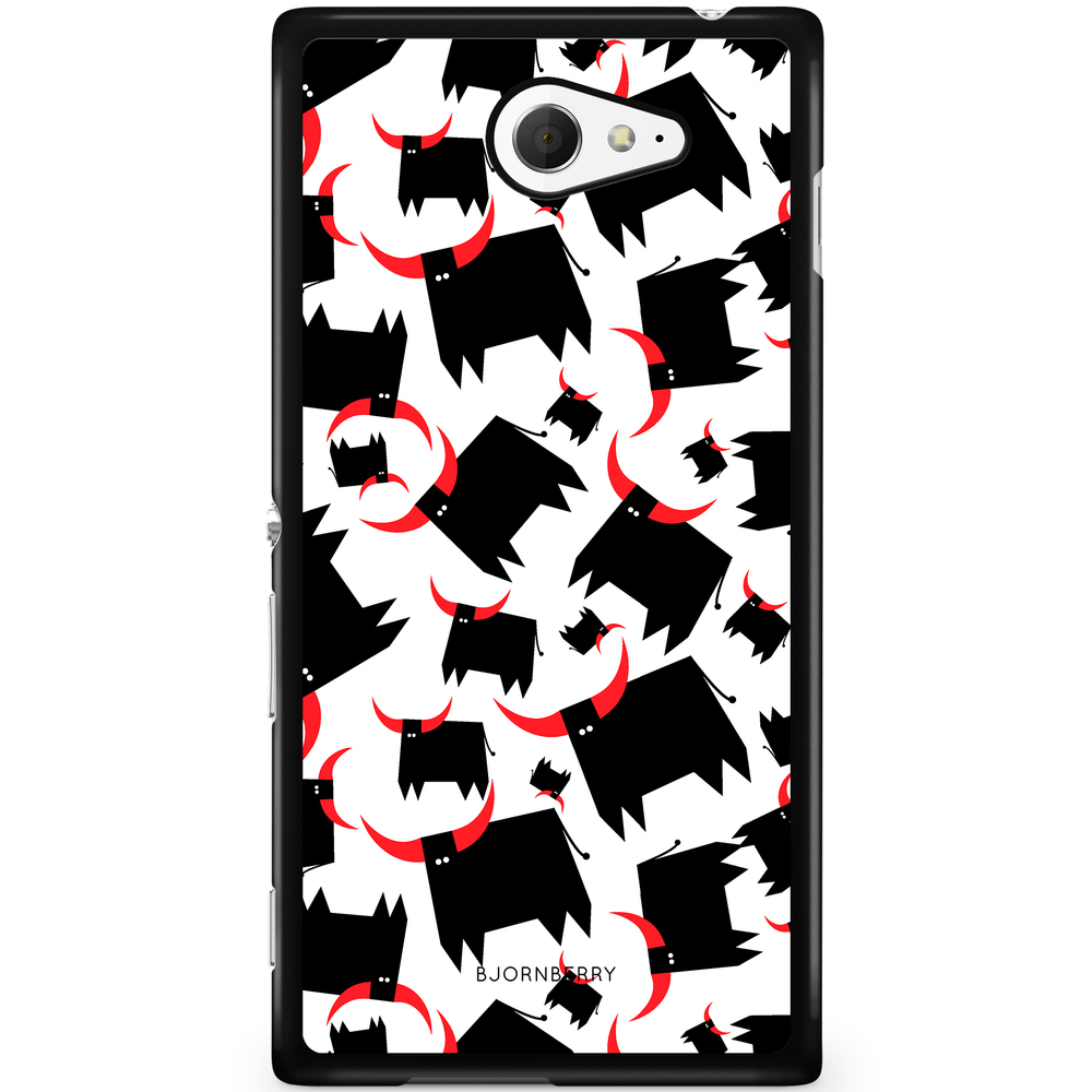 Sony Xperia M2 Aqua Case - Bull Red Horns