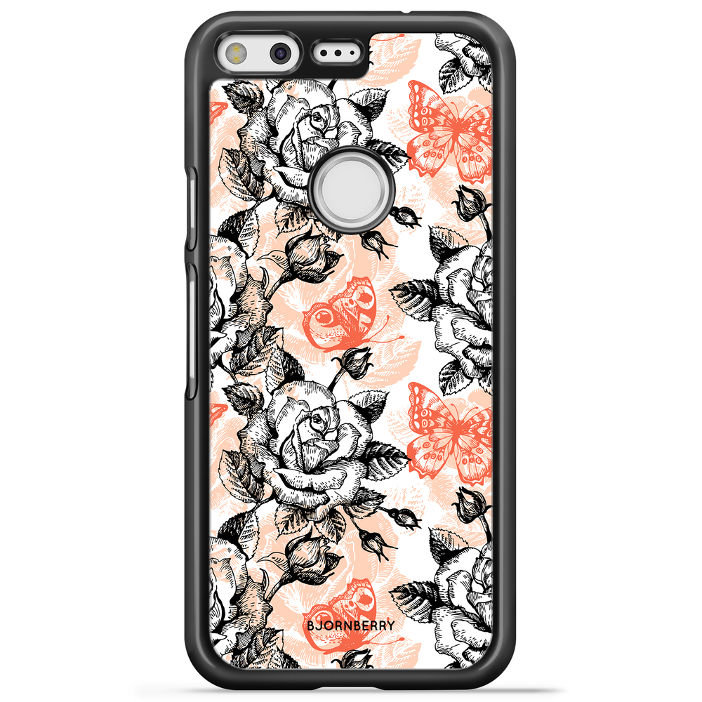 Google Pixel Case - Roses & Butterflies