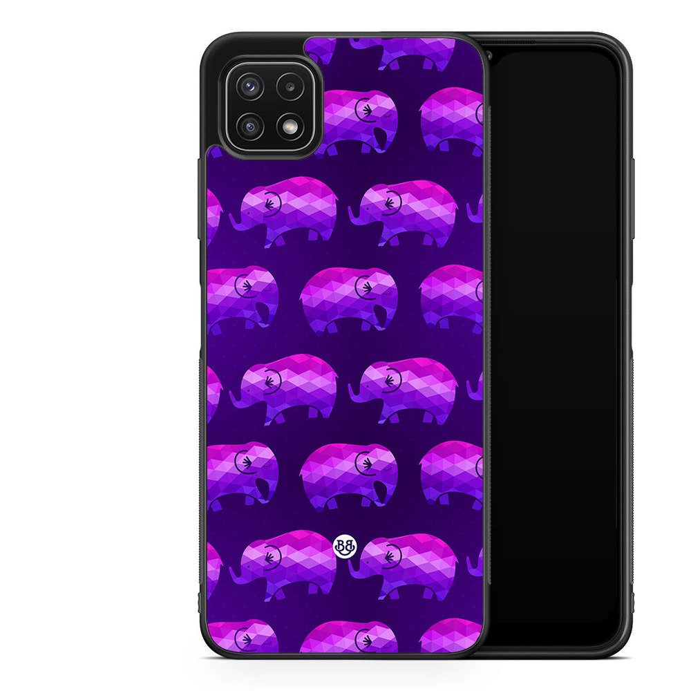 Samsung Galaxy A22 5G Case - Purple Elephants