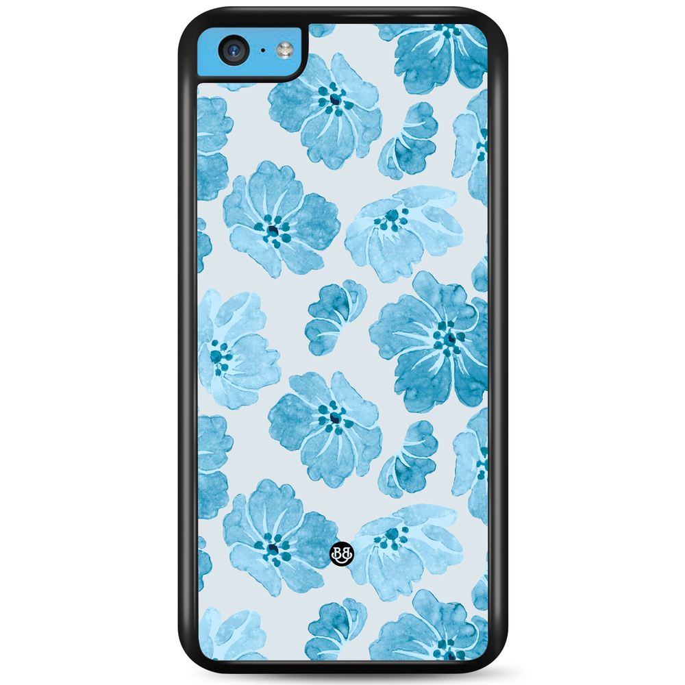 iPhone 5C Case - WILD BLOOM - Blue Petals