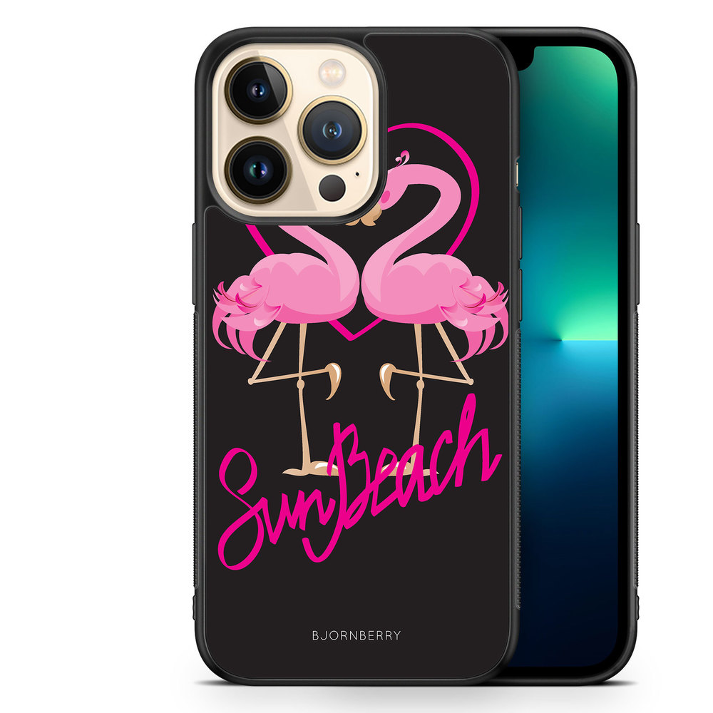 iPhone 13 Pro Case - Sun Beach Flamingo