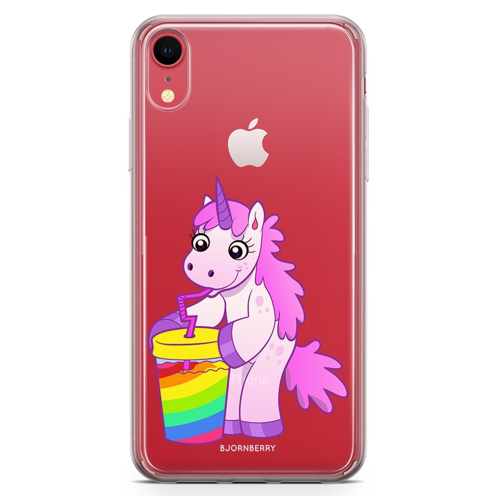 iPhone XR Fashion Case - Drinking Unicorn