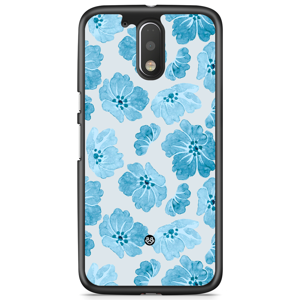 Moto G4/G4 Plus Case - WILD BLOOM - Blue Petals