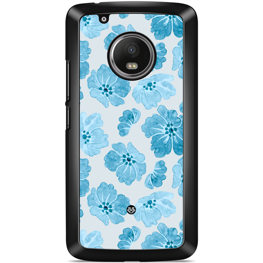 Moto G5 Plus Case - WILD BLOOM - Blue Petals