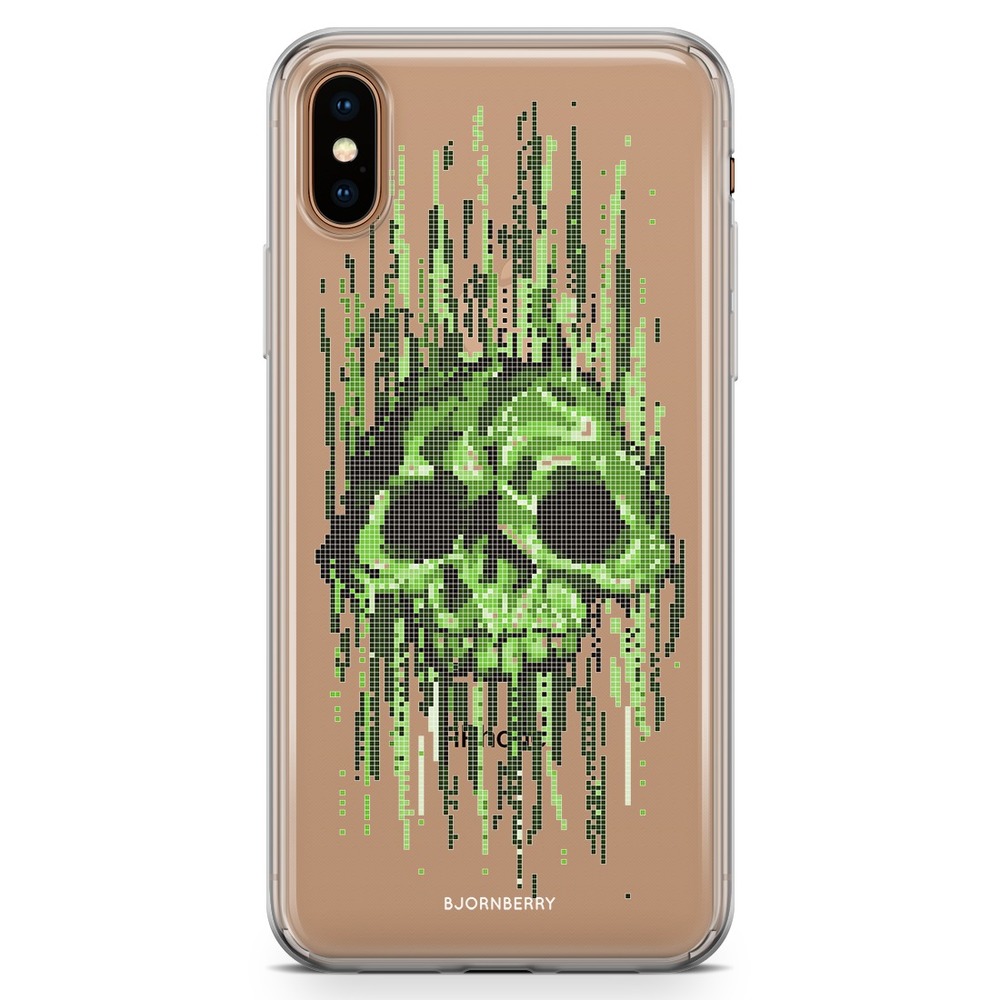 iPhone Xs Max Fashion Case - Data Virus Skull