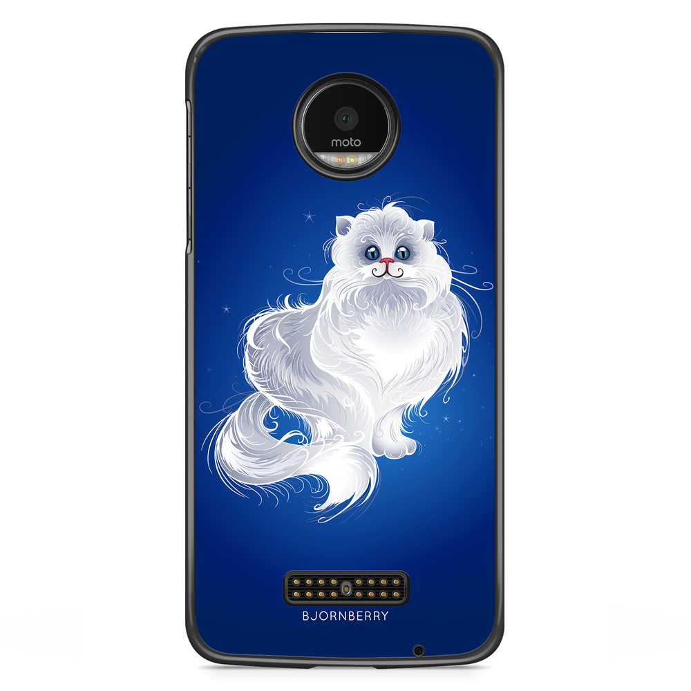 Moto Z2 Play Case - White Cat