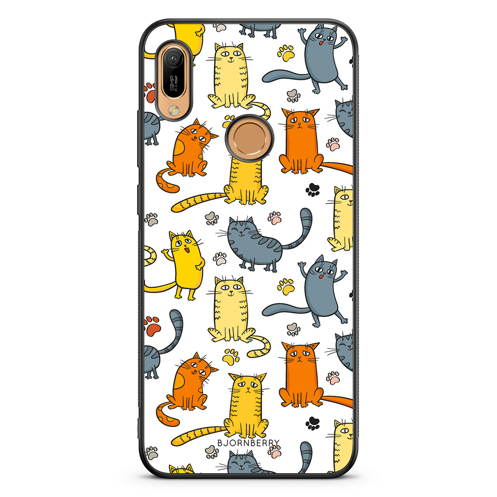 Huawei Y6 2019 Case - Cat Pattern