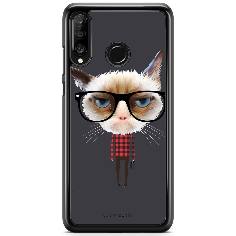 Huawei P30 Lite Case - Hipster Cat