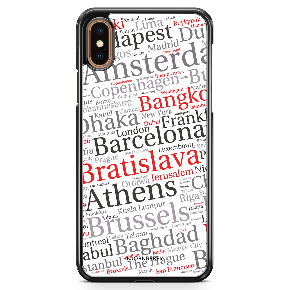 iPhone XS Max Case - City Names