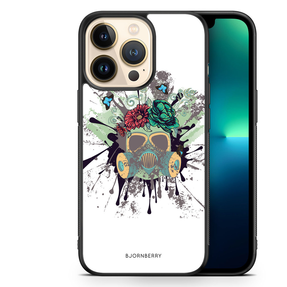 iPhone 13 Pro Case - Gas Mask Flowers
