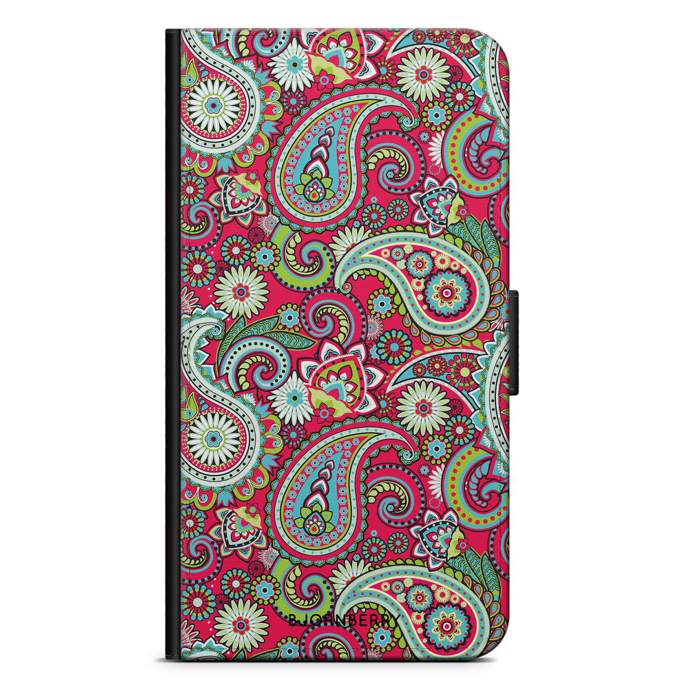 Xiaomi Mi A1 Wallet Case - Red Paisley