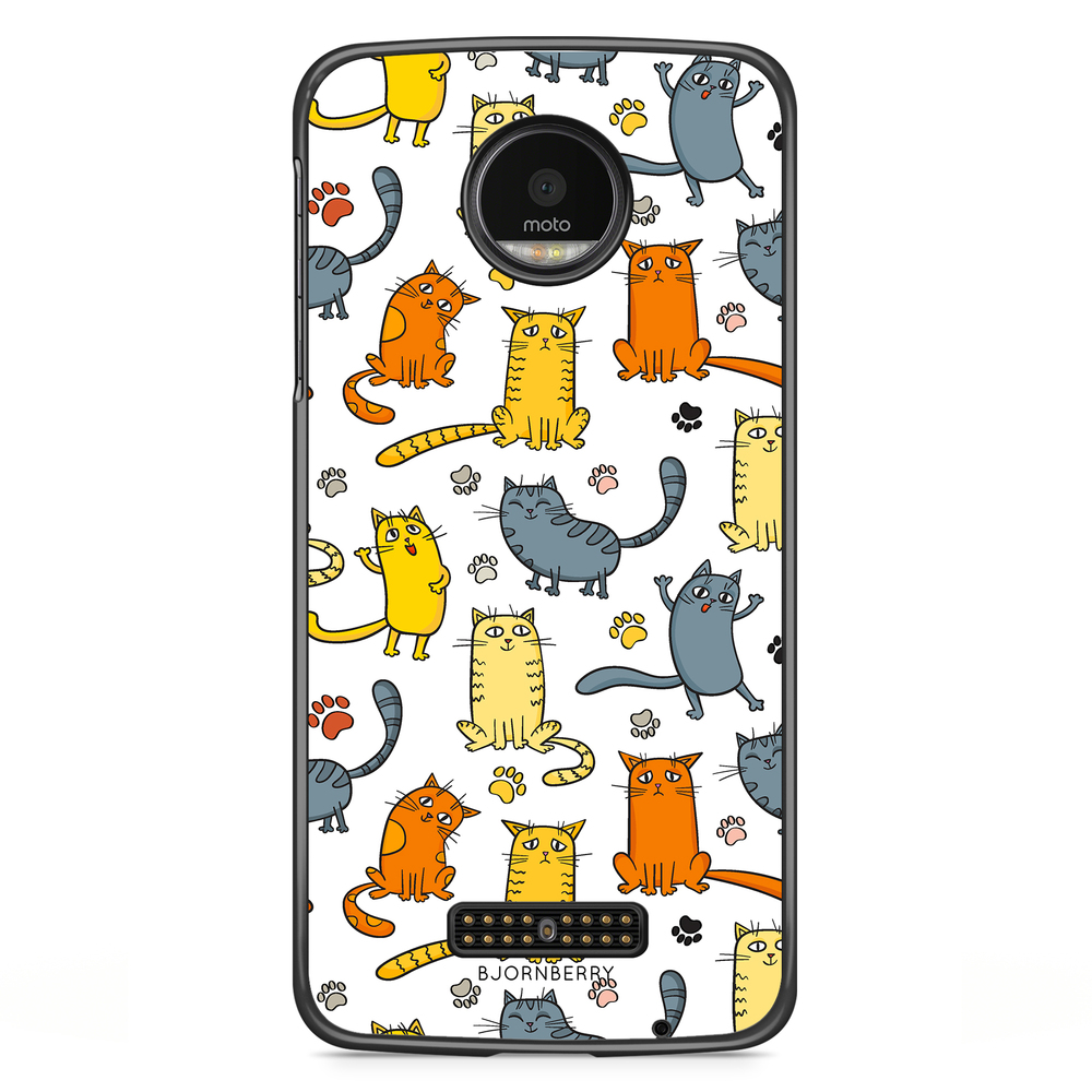 Moto Z2 Play Case - Cat Pattern