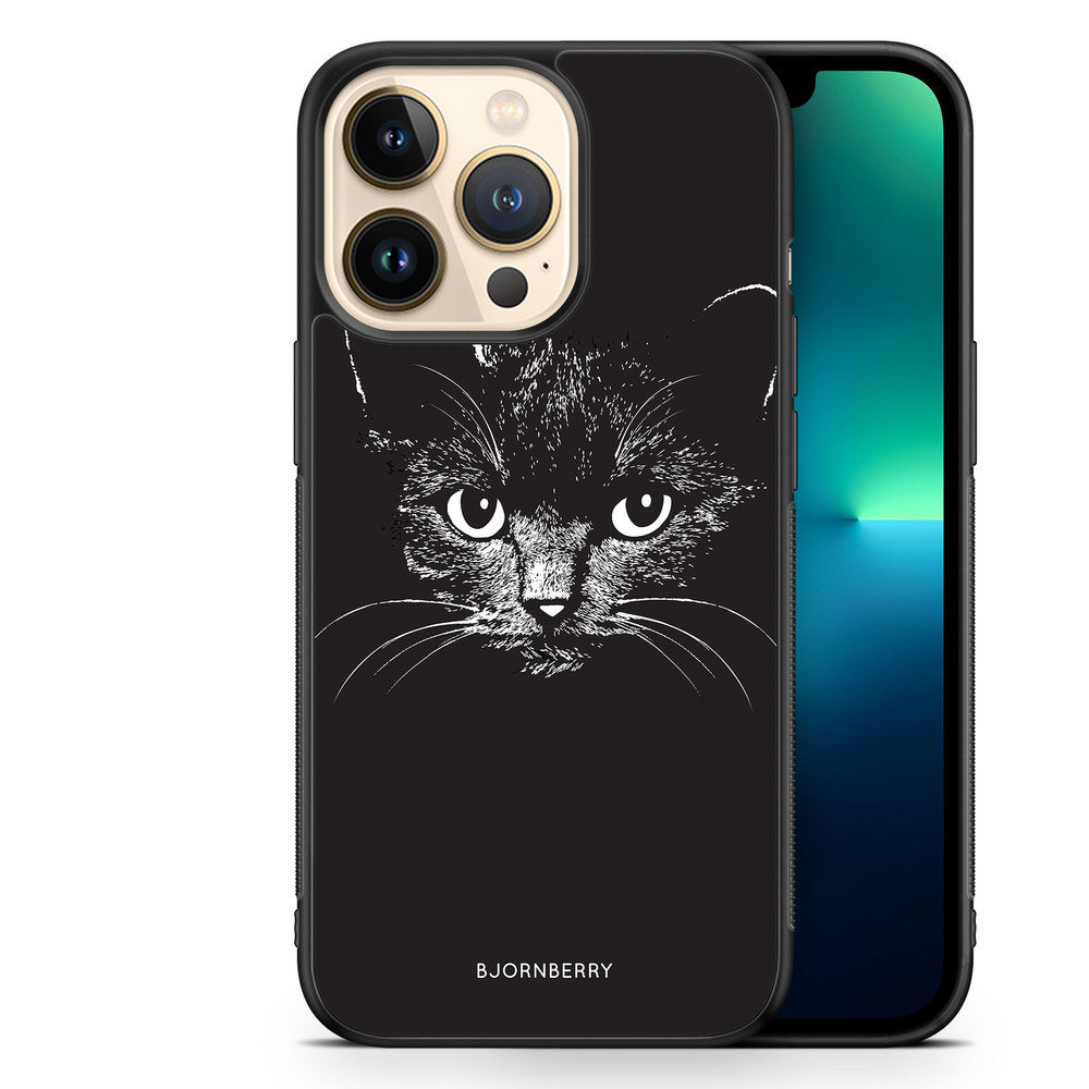 iPhone 13 Pro Case - Black/White Cat