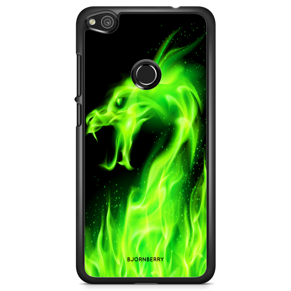 Huawei Honor 8 Lite Case - Green Flames Dragon