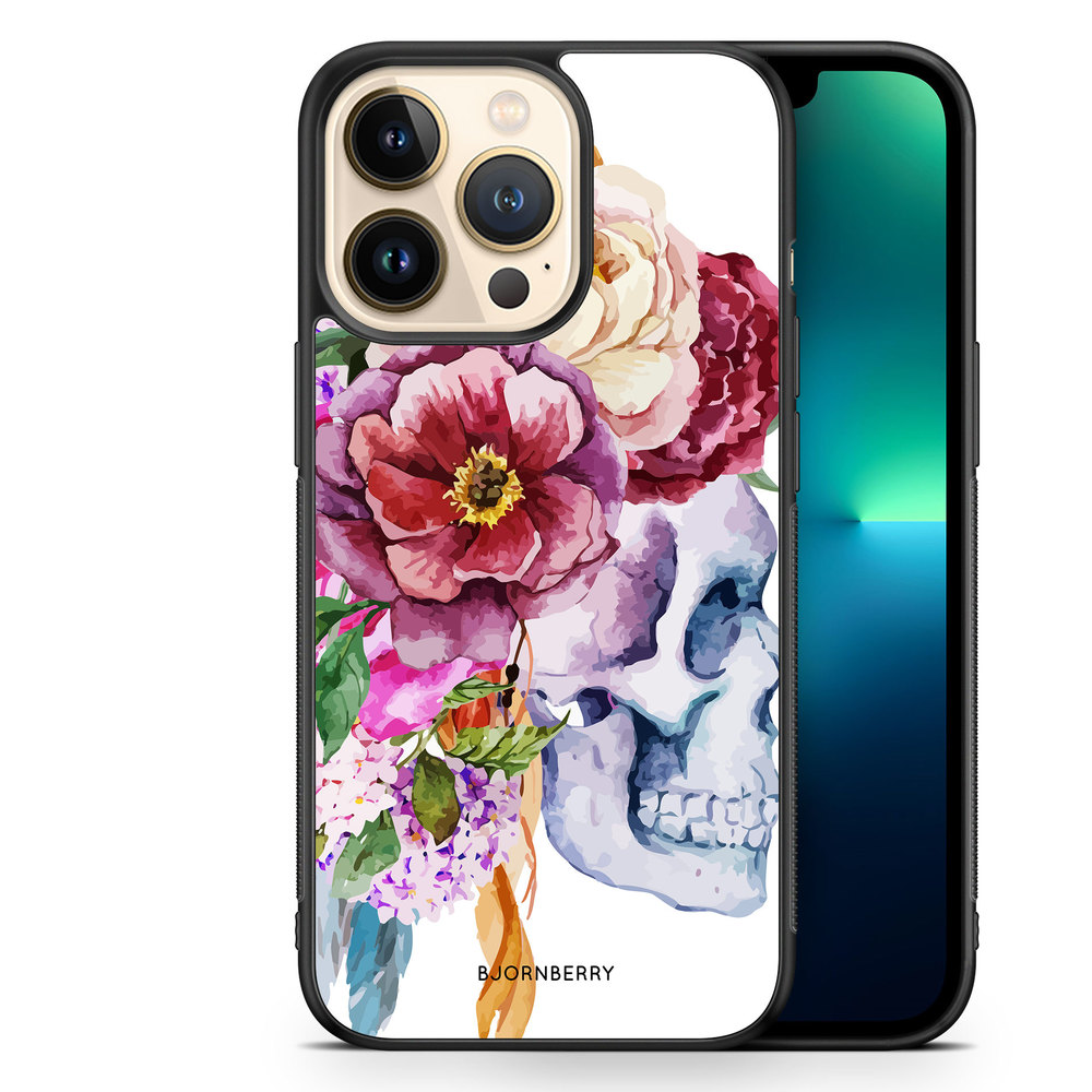 iPhone 13 Pro Case - Skull & Flowers