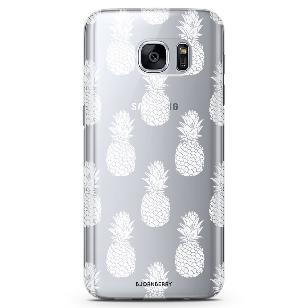 Samsung Galaxy S6 TPU Case - White Pineapples