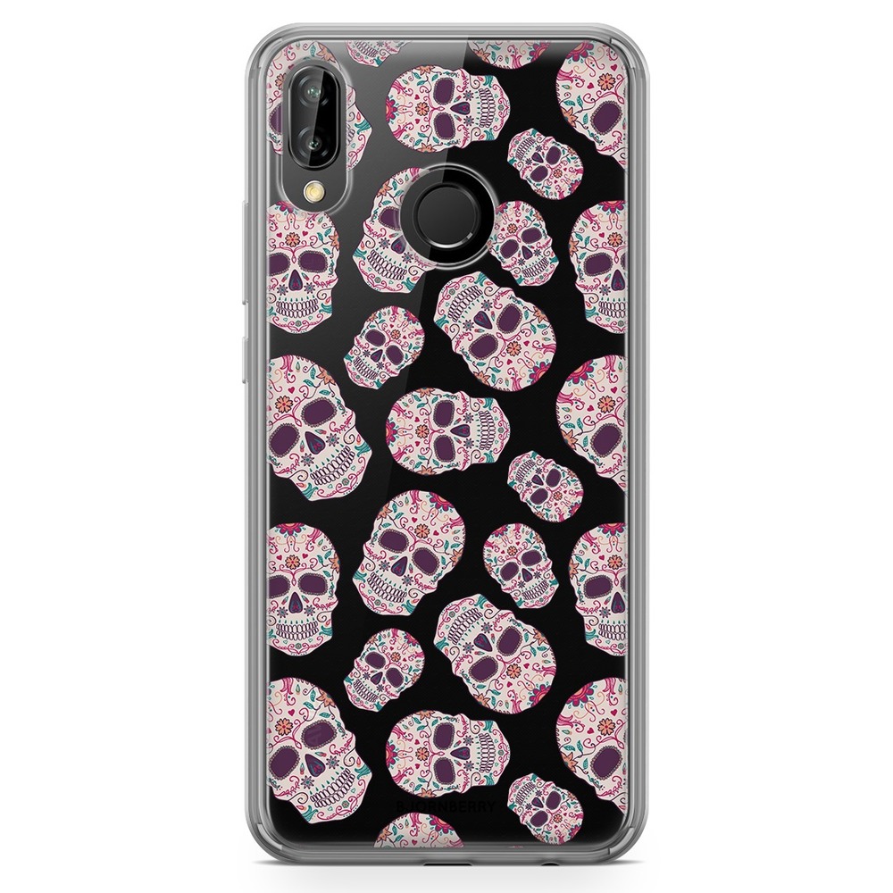 Huawei P20 Lite Fashion Case - Calavera Skulls
