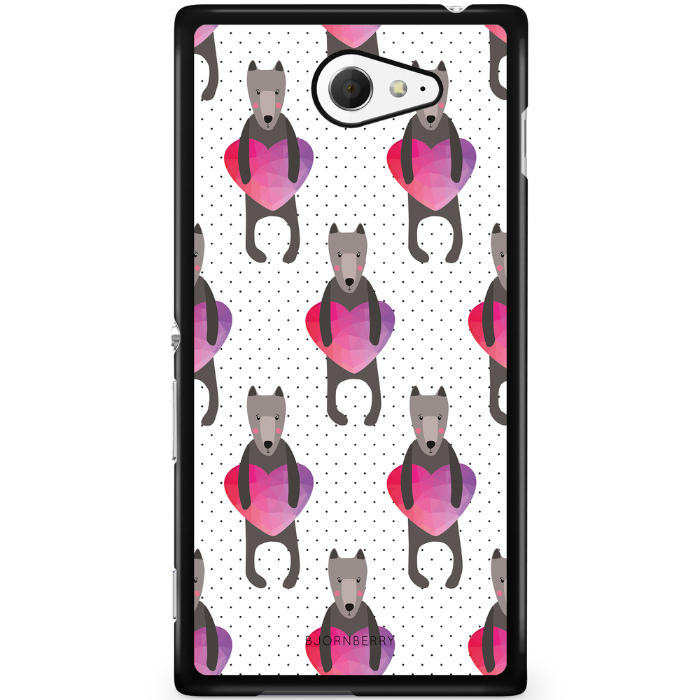 Sony Xperia M2 Aqua Case - Romantic Dogs