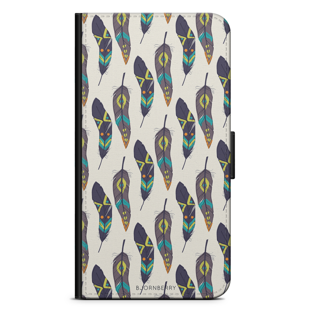 Sony Xperia X Wallet Case - Ethnic Feathers