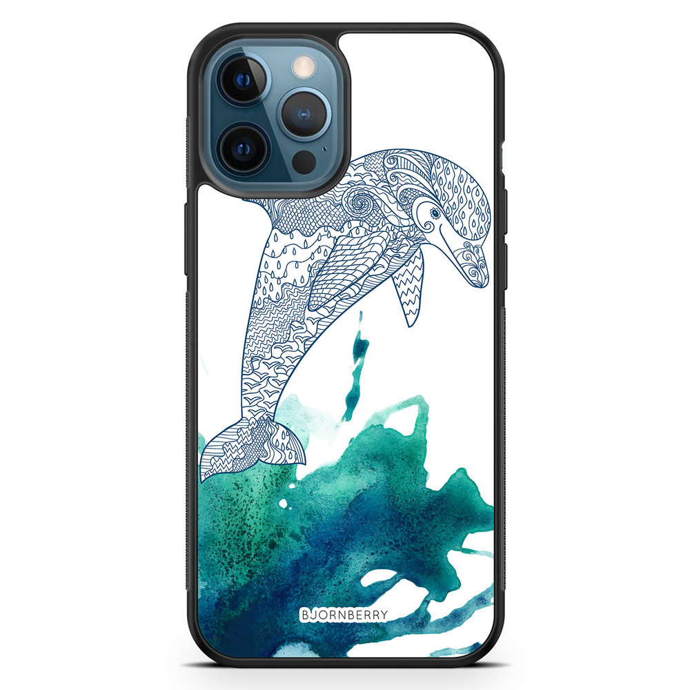iPhone 12 Pro Case - Mandala Dolphine